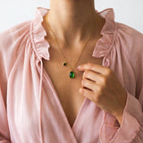 Dual Stone Emerald Necklace