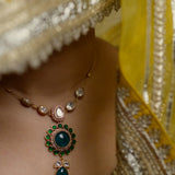 Rajya Emerald Necklace Set