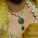 Rajya Emerald Necklace Set