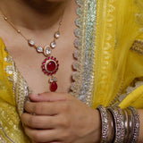 Rajya Ruby Necklace Set