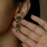 Gulika Green Onyx Earrings