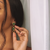 Gulika Green Onyx Earrings